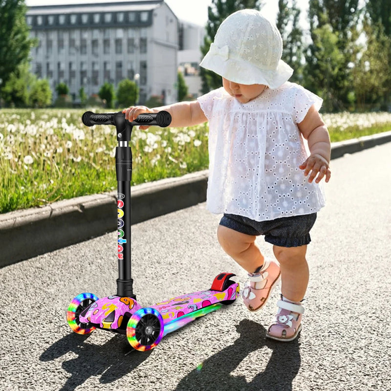 Kids Scooter - Luzes nas rodas e antiderrapante